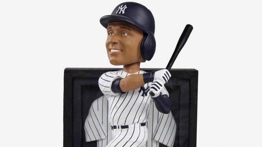 New York Yankees legend Derek Jeter’s FOCO bobblehead captures the swing