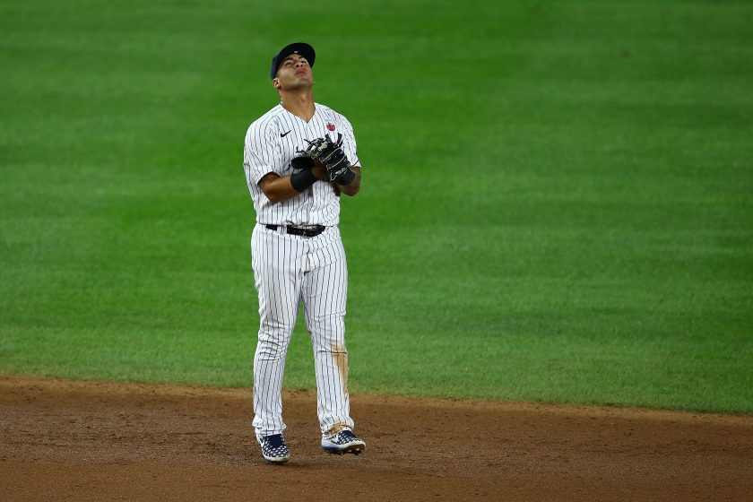 New York Yankees SS Gleyber Torres leaves game early