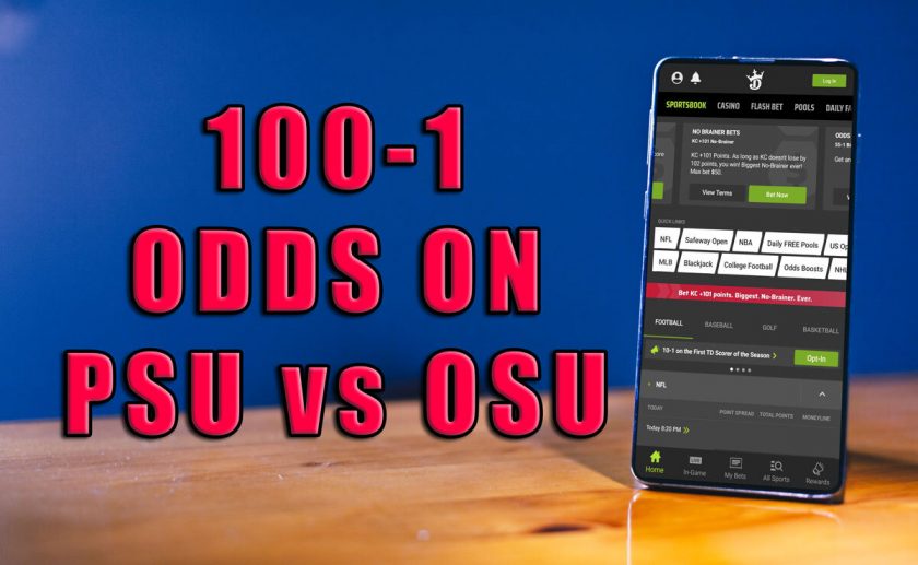 DraftKings Sportsbook Promo: Penn State vs. Ohio State 100-1 Odds