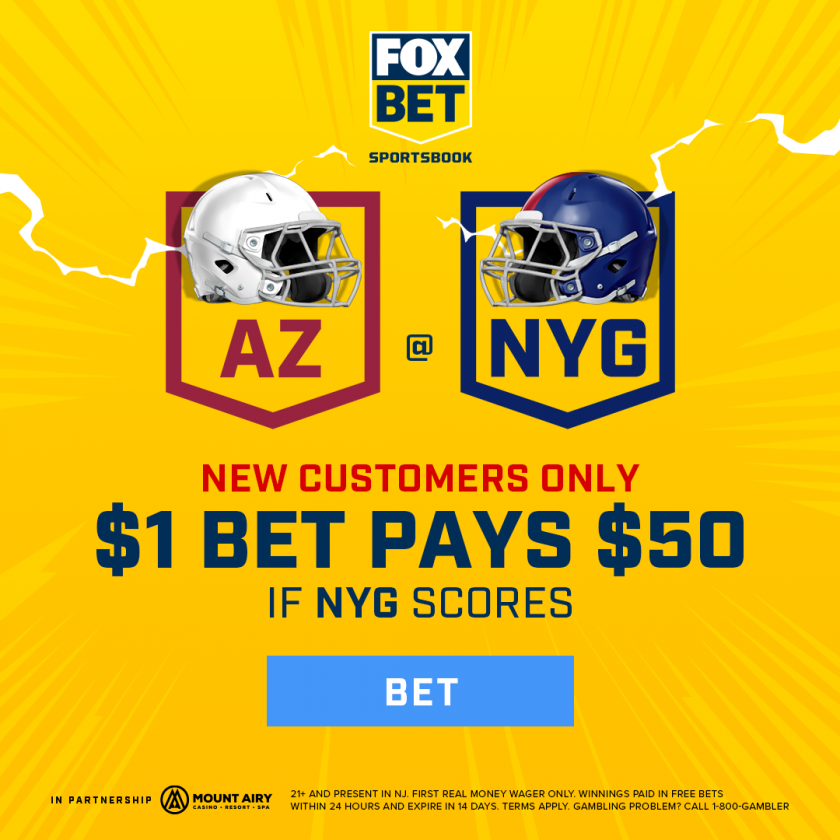 FOX Bet Promo: Crush 50-1 Odds on Giants, Eagles, or Steelers to Score