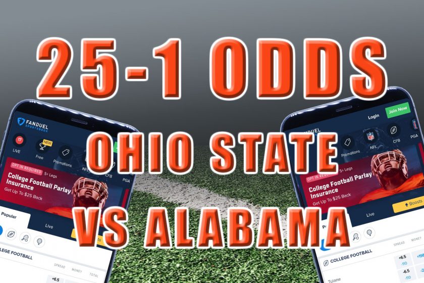 FanDuel Sportsbook Promo: +2500 Odds on Alabama or Ohio State to Win