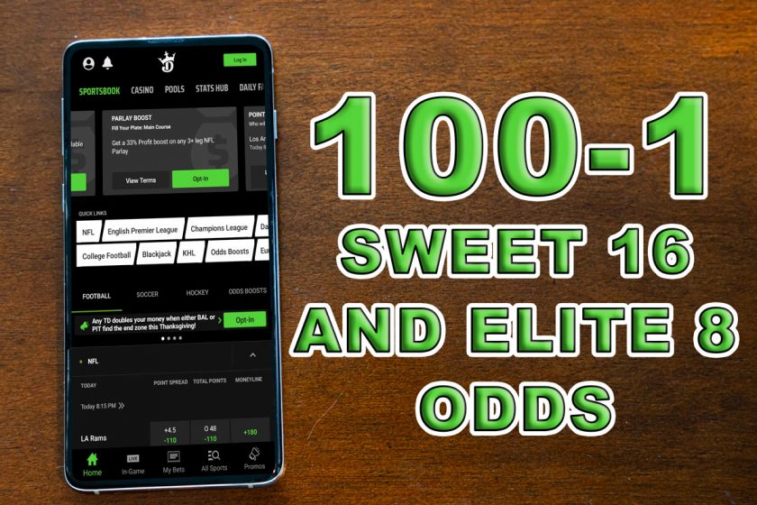 DraftKings Sportsbook Promo: Insane 100-1 Odds For NCAA Tournament