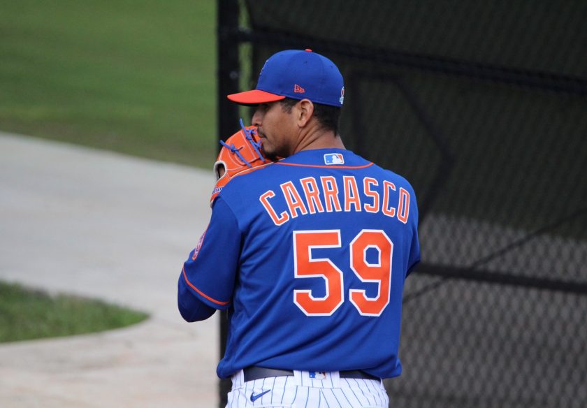 New York Mets RHP Carlos Carrasco injures hamstring, unlikely for Opening Day