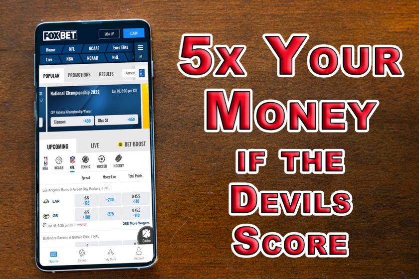 Get 5x Your Money at FOX Bet NJ if Devils Score