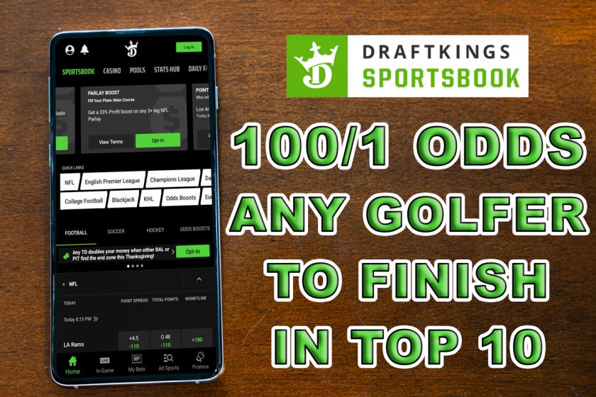 Grab 100-1 Odds at DraftKings Sportsbook on Top 10 Finish at Masters