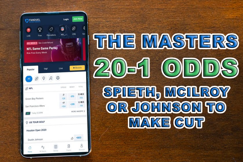 FanDuel Sportsbook Masters Promo: 20-1 Odds on Top Golfers to Make Cut