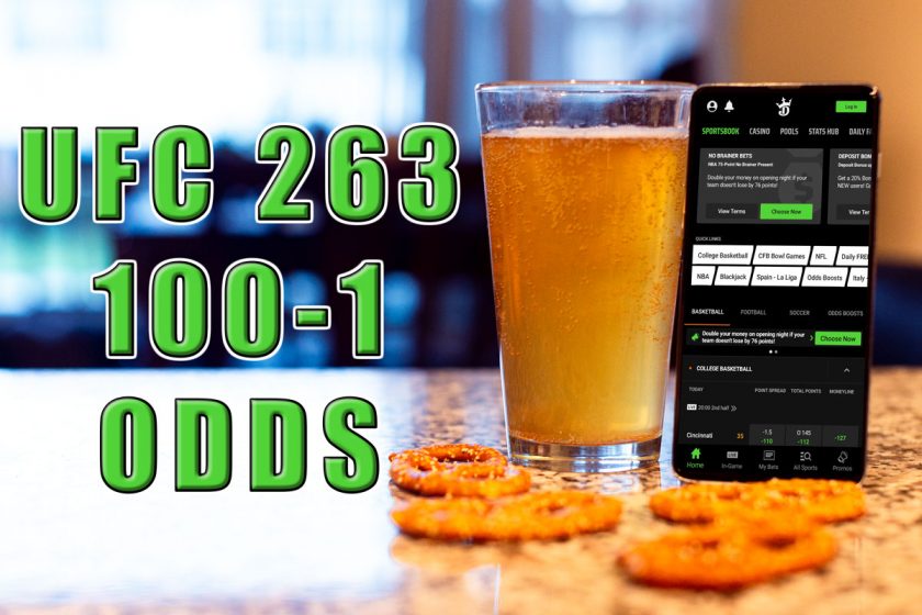 DraftKings Sportsbook Has Best 100-1 Odds for UFC 263