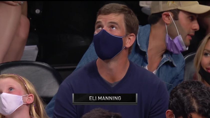 Eli Manning, Jets HC Robert Saleh, multiple Yankees in attendance for Nets-Bucks Game 7