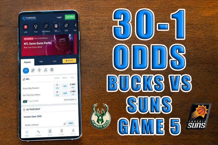 NBA Finals Promo: FanDuel Sportsbook 30-1 Odds on Bucks-Suns