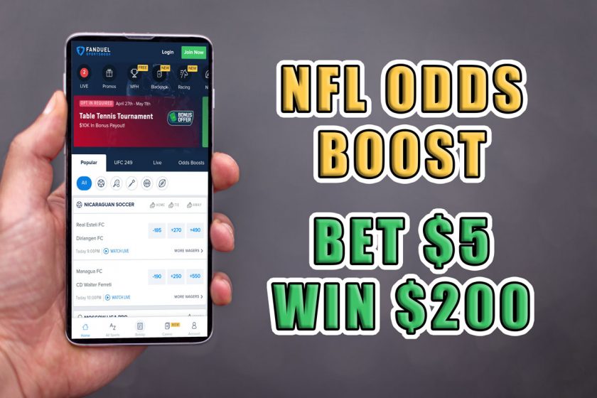 fanduel sportsbook 40-1 odds bet 5 win 200