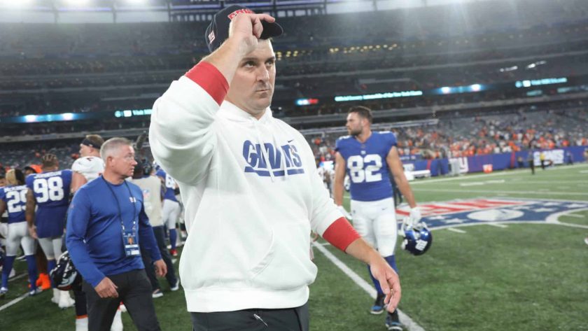 Giants’ Joe Judge addresses offensive line issues with Falcons week beginning