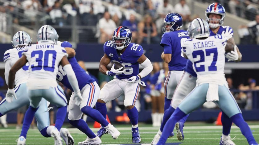 Saquon Barkley out vs. Cowboys with apparent ankle injury