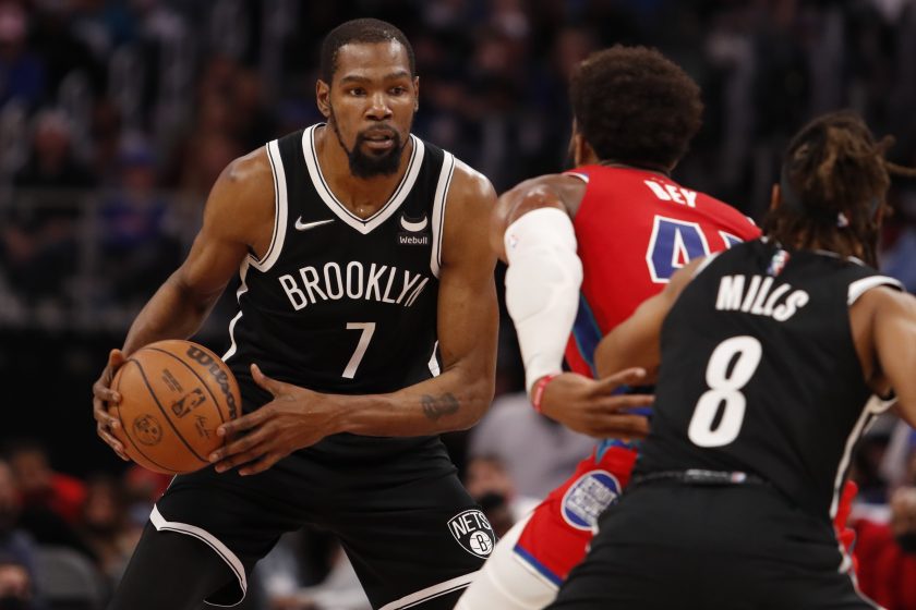 Nets overcome sluggish start to power past Pistons