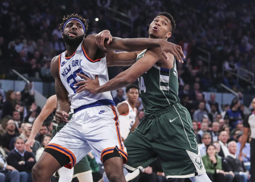 Mitchell Robinson Giannis Antetokounmpo