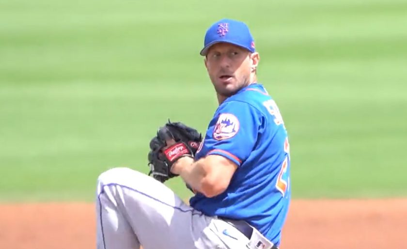 Max Scherzer strikes out five in Mets debut