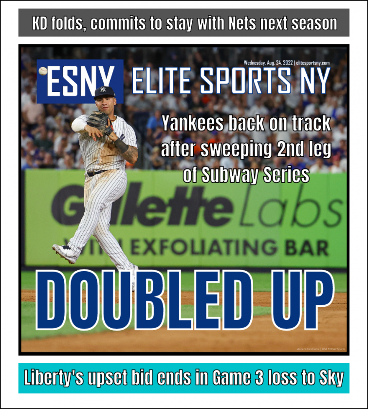 Yankees sweep 2nd leg of Subway Series vs. Mets | ESNY back page