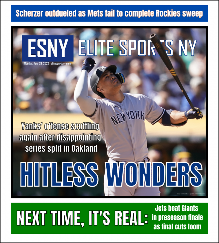 Yankees’ offense struggles again in 2nd straight loss | ESNY back page
