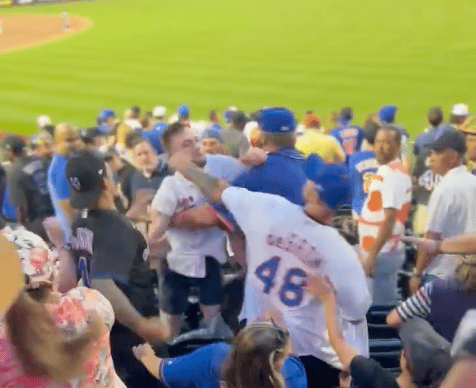 Brawl breaks out during Mets-Braves, fan gets obliterated (VIDEO)