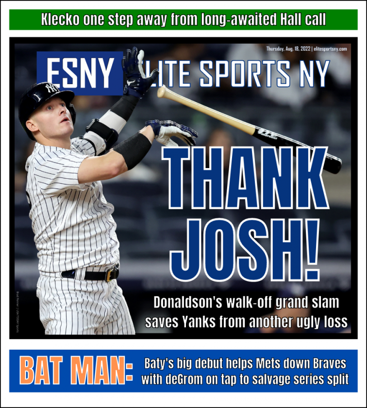Yankees stun Rays on Josh Donaldson walk-off grand slam | ESNY back page