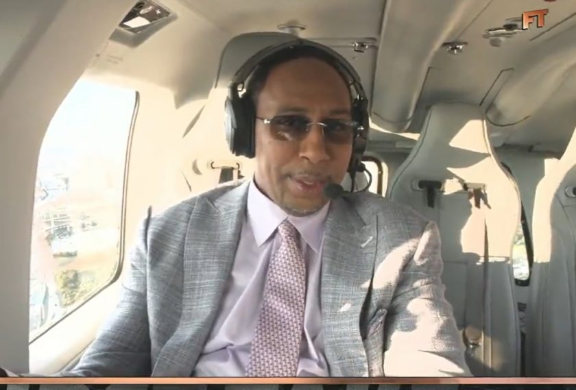 Stephen A. Smith Shows up to First Take in Jerry Jones’ Helicopter