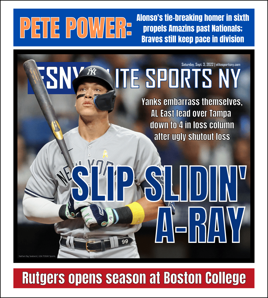 Yankees’ collapse continues vs. Rays | ESNY back page