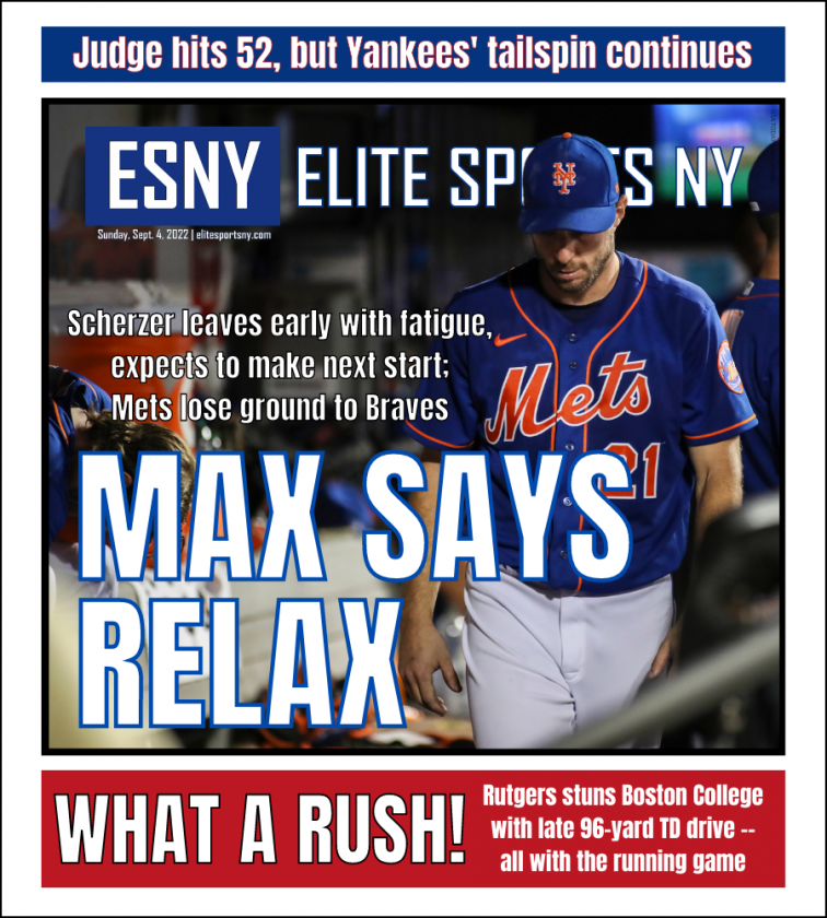Mets’ Max Scherzer leaves early with fatigue, but says he’s OK | ESNY back page
