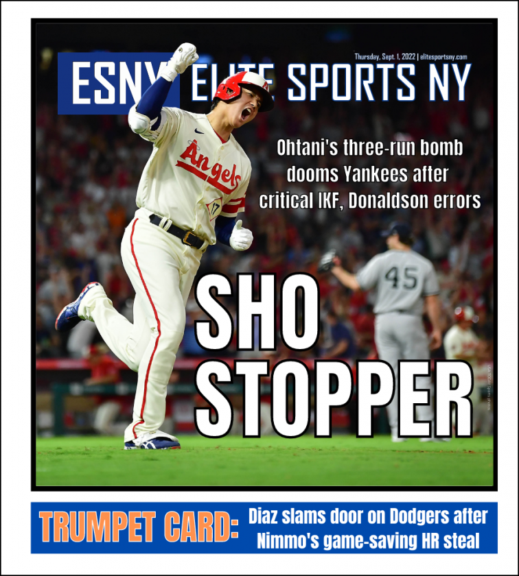 Shohei Ohtani blast fells Yankees | ESNY back page