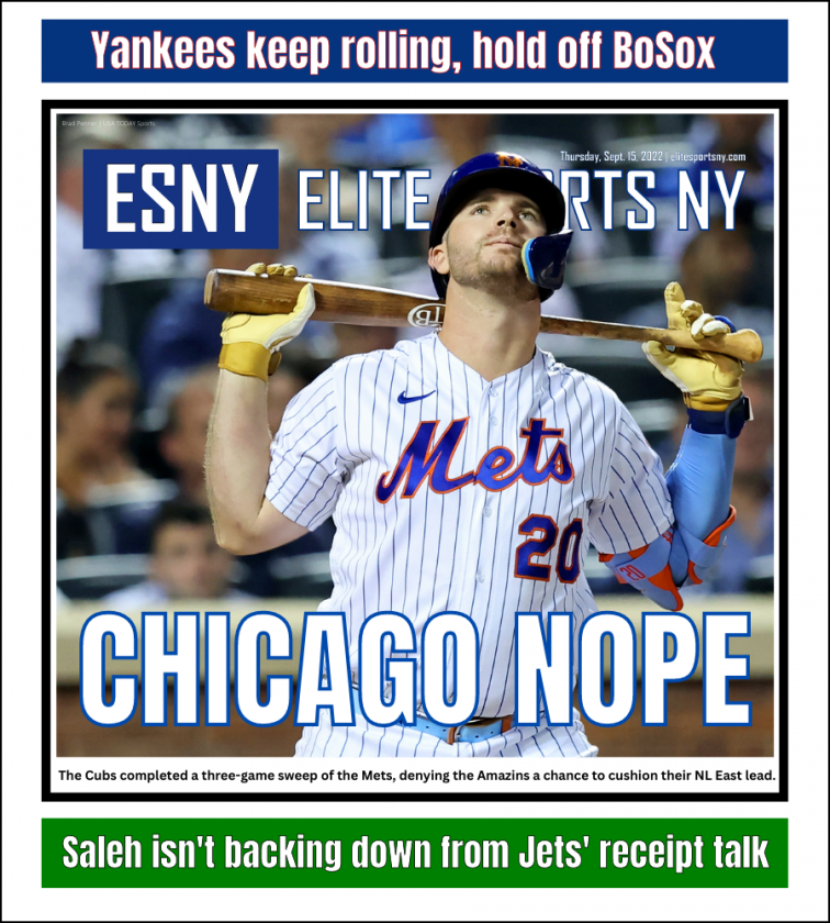 Mets get swept by Cubs in Amazin’ debacle | ESNY back page
