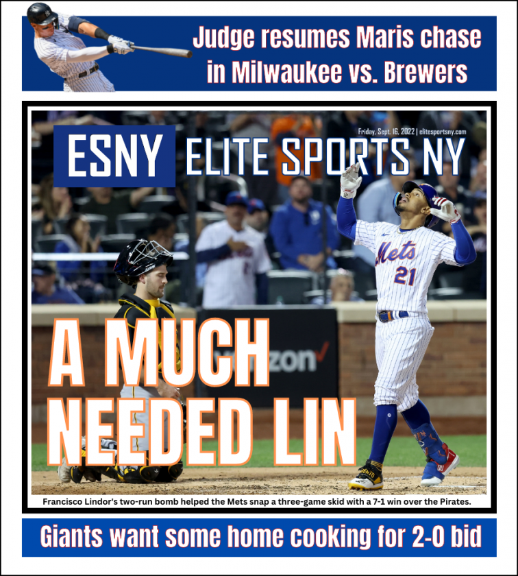 Francisco Lindor leads Mets to much-needed win | ESNY back page