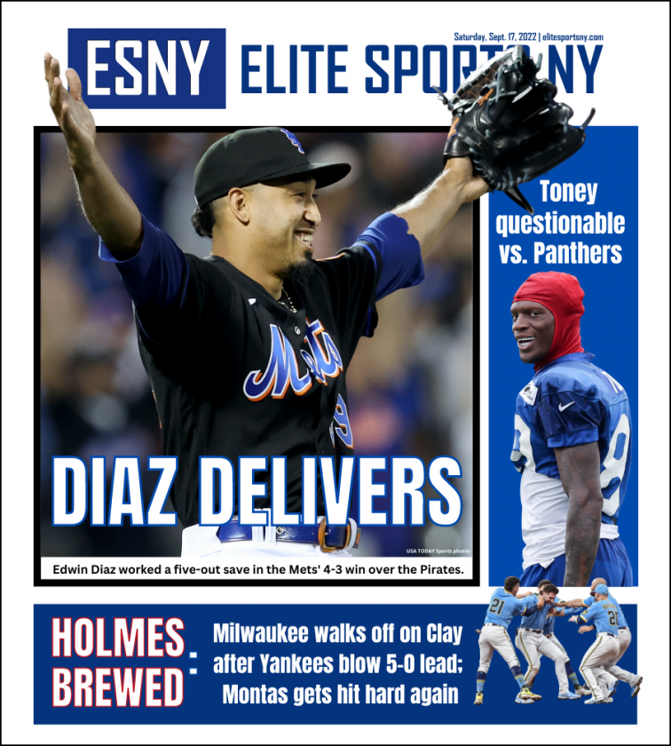 Mets’ Edwin Diaz works OT to shut door on Pirates | ESNY back page