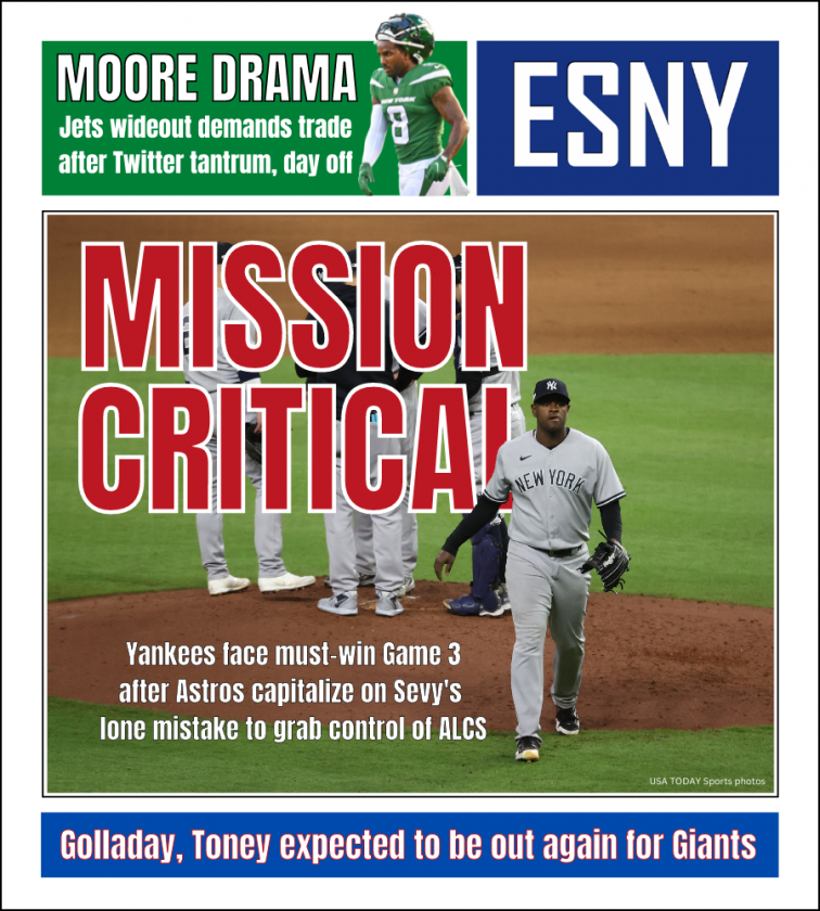 Yankees fall down 2-0 to Astros in ALCS | ESNY back page