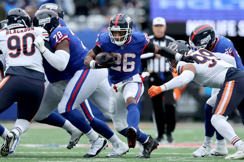 Giants’ Saquon Barkley’s 2022 production on historic pace