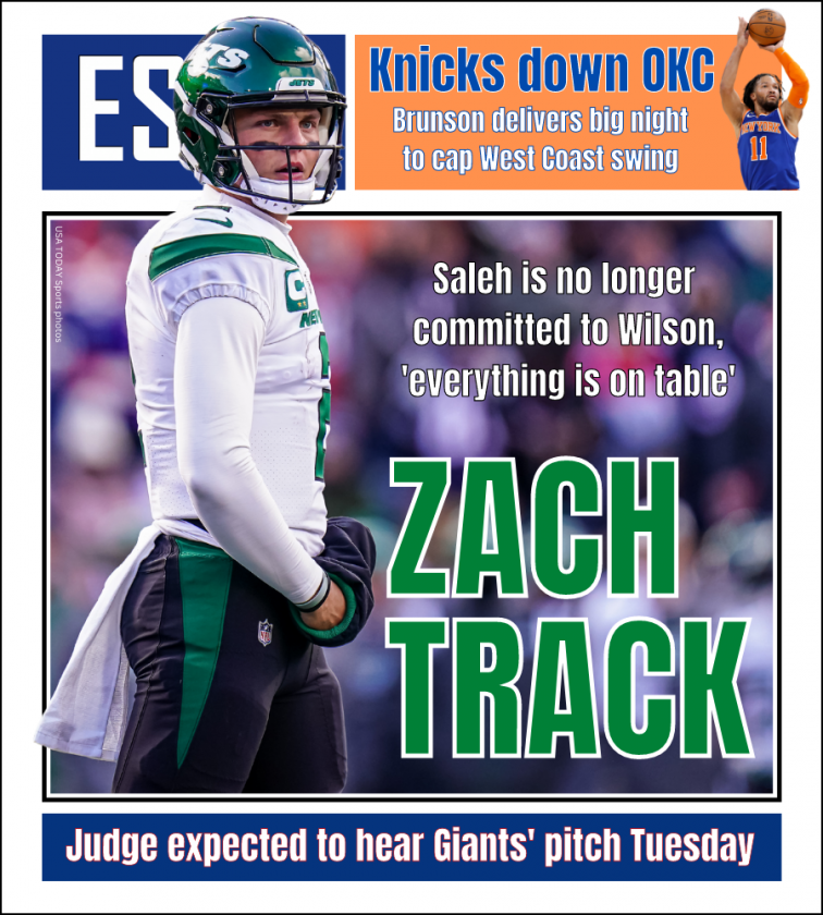 Jets’ Zach Wilson is on shaky ground | ESNY back page