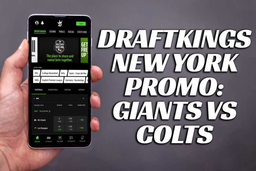 DraftKings NY Promo: Bet $5 on Giant-Colts, Get $200 Guaranteed Bonus