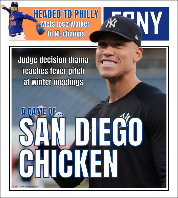 Yankees await Aaron Judge’s decision | ESNY back page