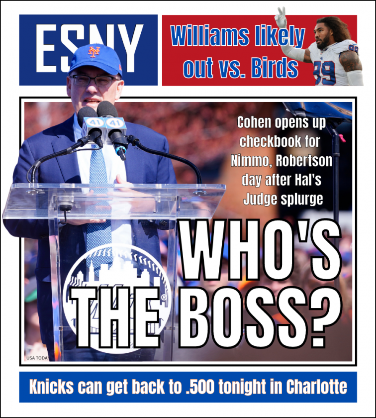 Mets re-sign Brandon Nimmo, add David Robertson | ESNY back page