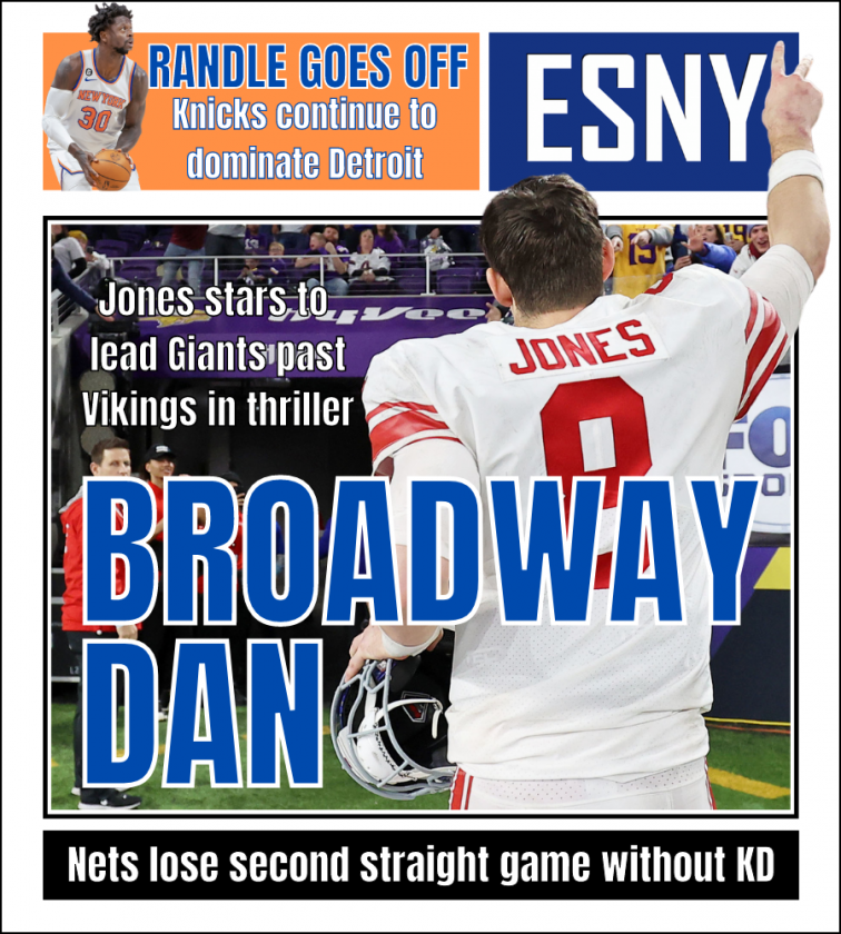 Daniel Jones leads Giants to big playoff win | ESNY back page