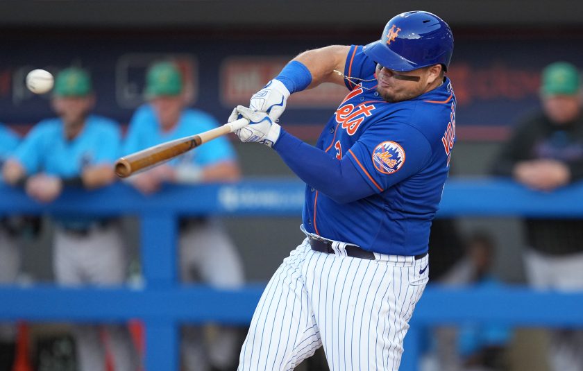 WATCH: Mets’ Daniel Vogelbach drops F-bomb on hot mic