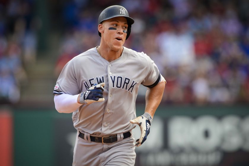 aaron judge yankees texas rangers plaque