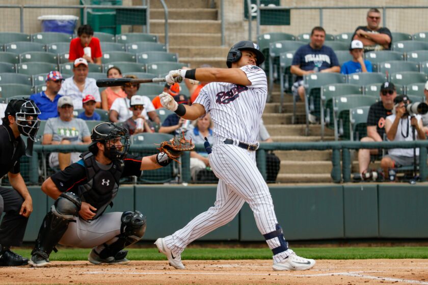 WATCH: Yankees OF Jasson Dominguez slugs 2-run homer in first MLB AB