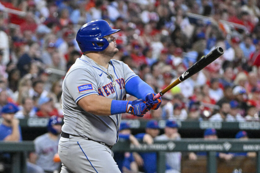 Citi Field scoreboard digging deep for positive Daniel Vogelbach Mets stats