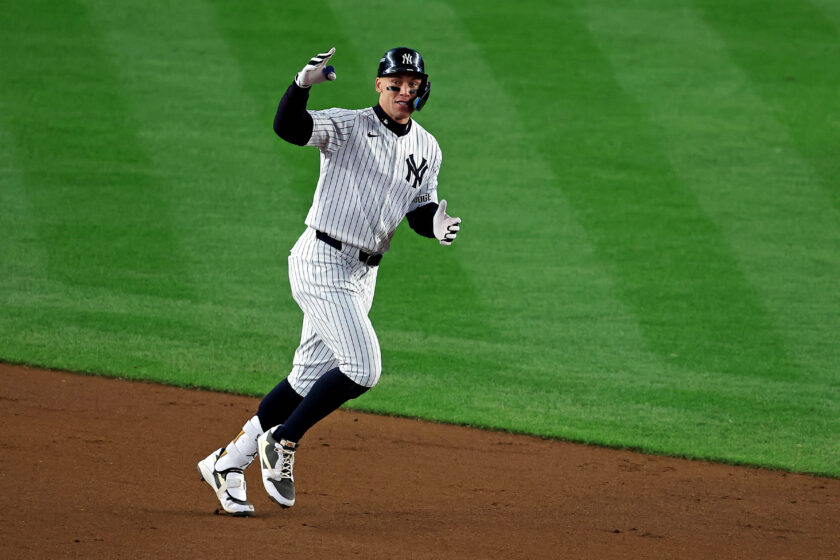 WATCH: Aaron Judge finally clubs a postseason home run