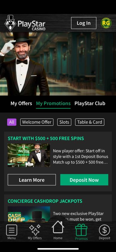 PlayStar Casino Promos
