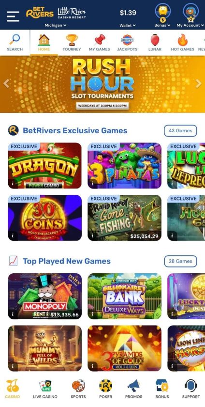 betrivers casino app games