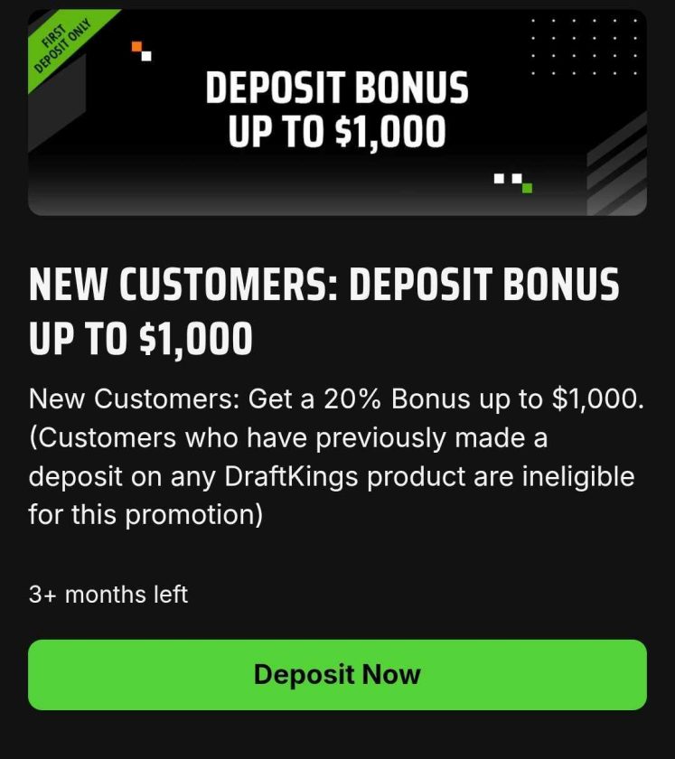 draftkings sportsbook 1000 new user offer