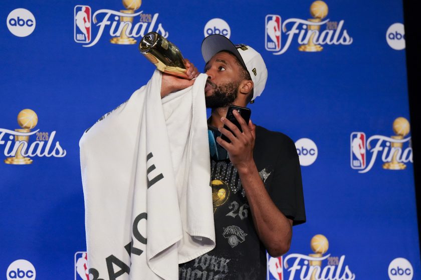 Every Knicks fan is drunk Mikal Bridges