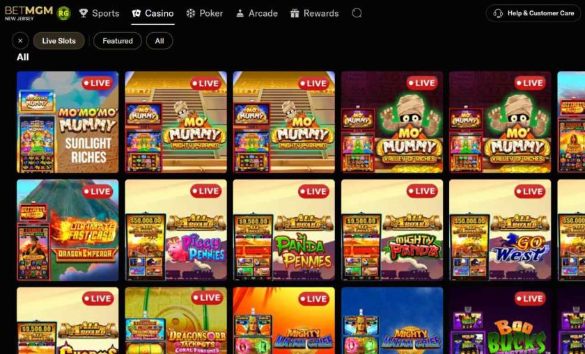 BetMGM Casino Live Slots