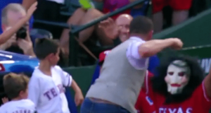 Michael Young Loses His Mind Over Elvis Andrus' Saw Mask (Video) 