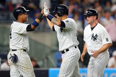 Gary Sanchez's (Middle) rise to stardom may be the beginning of the end for Brian McCann (right).