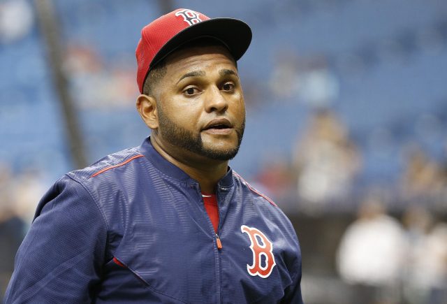 Sep 24, 2016; St. Petersburg, FL, USA;  Boston Red Sox third baseman Pablo Sandoval (48) works out prior the game against the Tampa Bay Rays at Tropicana Field. Mandatory Credit: Kim Klement-USA TODAY Sports